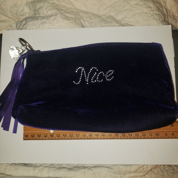 Naughty/Nice Purple Velvet Bag - Picture 2 of 5